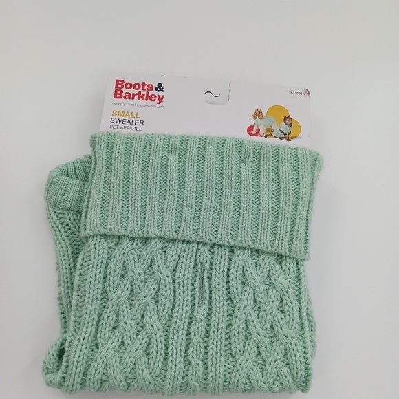 Boots & Barkley Pet Sweater Cable Knit Turtleneck Sweater Dogs Cats Size S - Picture 3 of 7